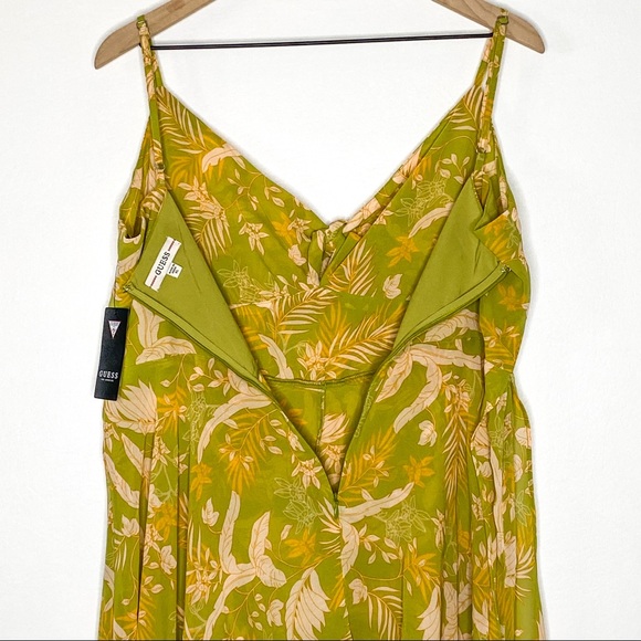 NWT GUESS Floral Ethereal Sage Asymmetric Romper - Picture 8 of 14